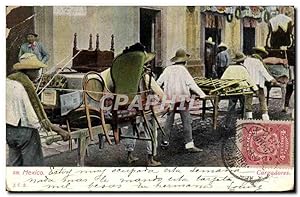 Carte Postale Ancienne Mexique Mexico Cargadores Demenagement