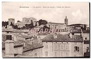 Carte Postale Ancienne Montelimar vue générale Eglise des Carmes Château des Adhemar