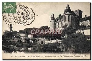 Carte Postale Ancienne Environs D'Angouleme Larochefoucauld Le Château et la Tardoire