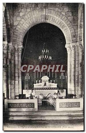 Carte Postale Ancienne Sanctuatre De I'Eglise Abbatiale St Gilles de Puyperoux