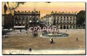 Carte Postale Ancienne Nancy La Place Stanislas vers le théâtre