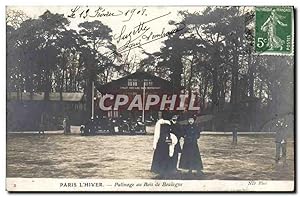 Image du vendeur pour Carte Postale Ancienne Patinage Patins a glace Palais d'hiver Patinage au Bois de Boulogne mis en vente par CPAPHIL