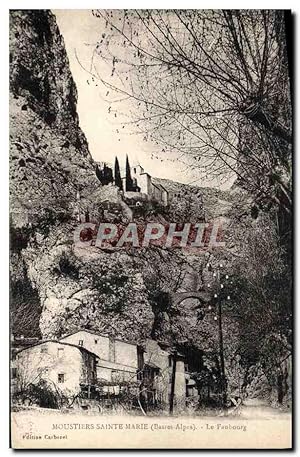 Bild des Verkufers fr Carte Postale Ancienne Mounstiers Sainte Marie Le Faubourg zum Verkauf von CPAPHIL
