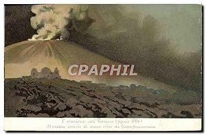 Carte Postale Ancienne Volcan L'eruzione del Vesuvio