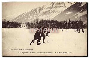 Image du vendeur pour Carte Postale Ancienne Sports d'hiver Un debut de Patinage Franche Comte mis en vente par CPAPHIL