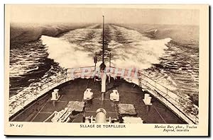 Seller image for Carte Postale Ancienne Bateau Sillage du torpilleur for sale by CPAPHIL