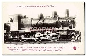 Carte Postale Ancienne Train Locomotive Machine 130 609