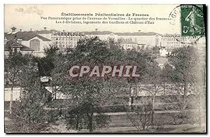 Carte Postale Ancienne Etablissements penitentiaires de Fresnes vue panoramique prise de l'avenue...