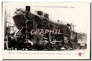 Carte Postale Ancienne Train Locomotive Machine 131 901 ex 831 de la serie IV de l'Etat Badois Ba...