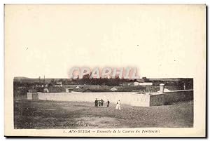 Carte Postale Ancienne Ain Beida Ensemble de la Caserne des penitenciers Prison