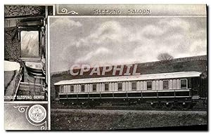 Carte Postale Ancienne Train Single sleeping Berth Sleeping Saloon