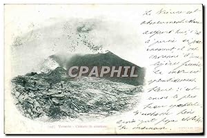 Carte Postale Ancienne Volcan Vesuvio cratere in eruzione
