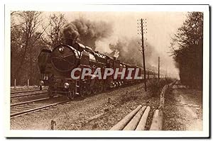 Carte Postale Ancienne Train Locomotive Chemin de fer du Nord Train rapide La Fleche d'Or Paris C...