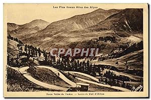 Carte Postale Ancienne Hate Vallée du Verdon Lacets du Col D'Allos