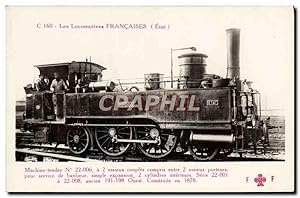 Carte Postale Ancienne Train Locomotive Machine tender 22 006