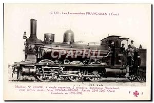 Carte Postale Ancienne Train Locomotive Machine 030 880 Distribution Walschaert