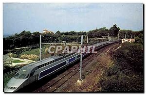 Carte Postale Moderne Train Locomotive TGV A pres de Guethary