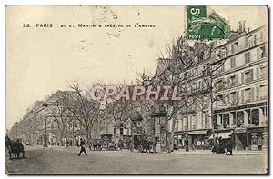 Seller image for Carte Postale Ancienne Paris Bd St Martin et Thtre de l'Ambigu for sale by CPAPHIL