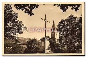 Carte Postale Ancienne Notre Dame Du Laus Croix de Jerusalem et clocher de la basilique