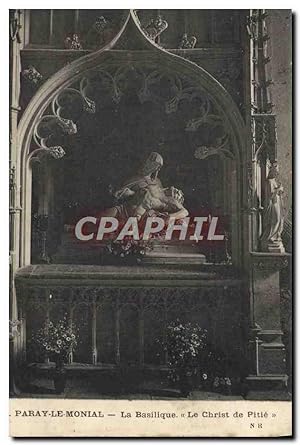 Carte Postale Ancienne Paray Le Monial La Basilique Le Christ de Pitie