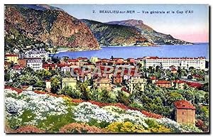 Carte Postale Ancienne Beaulieu Sur Mer vue générale Et Le Cap D'Ail