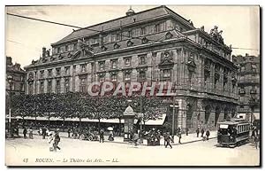 Image du vendeur pour Carte Postale Ancienne Rouen Thtre des Arts Tramway mis en vente par CPAPHIL