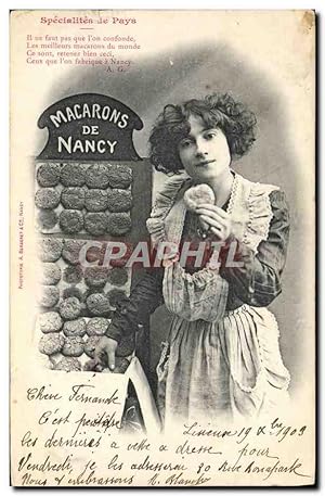 Bild des Verkufers fr Carte Postale Ancienne Specialites de pays Macarons de Nancy zum Verkauf von CPAPHIL