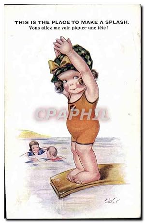 Immagine del venditore per Carte Postale Ancienne Fantaisie Illustrateur Enfant Maillot de bain venduto da CPAPHIL