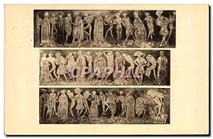 Seller image for Carte Postale Ancienne La Chaise Dieu L'glise Peinture murale La danse macabre L'aristocratie La bourgeoisie Les artisans de la mort for sale by CPAPHIL