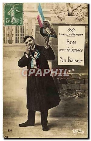 Carte Postale Ancienne Militaria Homme Conseil de Revision