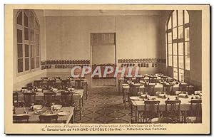 Image du vendeur pour Carte Postale Ancienne Sanatorium de Parigne l'Eveque Refectoire des femmes mis en vente par CPAPHIL