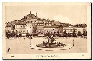 Carte Postale Ancienne Le Puy en Velay Place du Breuil