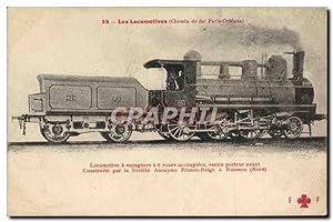 Carte Postale Ancienne Train Locomotive Chemin de fer Paris Orleans