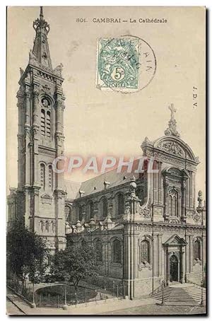 Carte Postale Ancienne Cambrai La Cathédrale