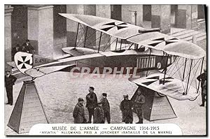 Carte Postale Ancienne Militaria Paris Musee de l'armee Aviatik allemand pris a Jonchery Bataille...