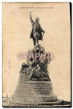 Carte Postale Ancienne Constantine Statue de Lamoriciere