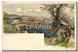 Carte Postale Ancienne Illustrateur Monaco