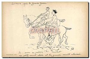 Carte Postale Ancienne Cheval Equitation Hippisme