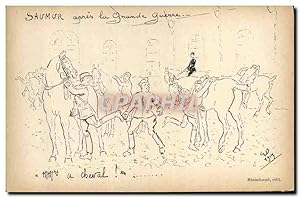 Carte Postale Ancienne Cheval Equitation Hippisme Saumur apres la grande guerre