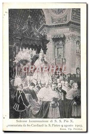 Carte Postale Ancienne Pape Solenne incoronazione di SS Pio X