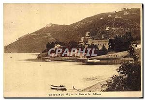 Carte Postale Ancienne Theoule La Baie et le Château