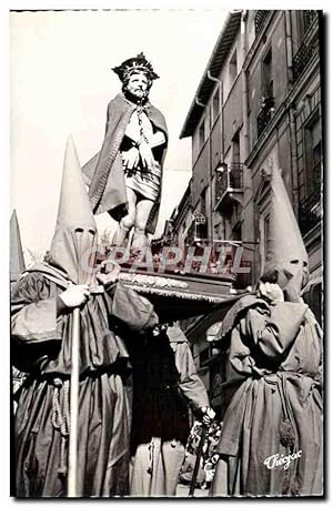 Seller image for Carte Postale Moderne Perpignan Semaine sainte en Roussillon La procession de la Sanch L'Ecce Homo for sale by CPAPHIL