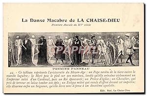 Bild des Verkufers fr Carte Postale Ancienne La Chaise Dieu La danse macabre Premier panneau zum Verkauf von CPAPHIL