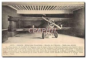 Carte Postale Ancienne Militaria Avion Aviation Paris Hôtel des Invalides Salle des Allies Guynemer