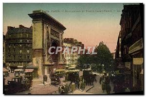 Carte Postale Ancienne Paris Boulevard Et Porte Saint Denis