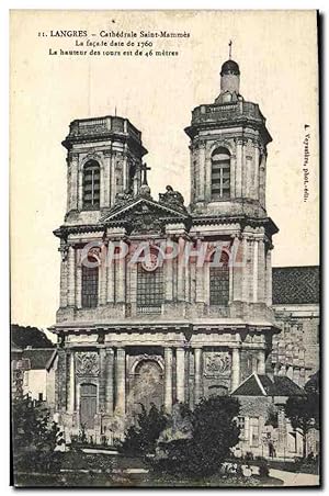 Carte Postale Ancienne Langres Cathédrale Sanit Mammes