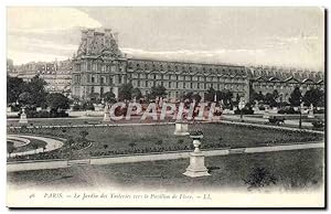 Bild des Verkufers fr Carte Postale Ancienne Paris Le Jardin Des Tuleries Vers Le pavillon De Flore zum Verkauf von CPAPHIL