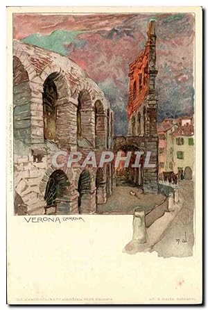 Carte Postale Ancienne Italie Illustrateur Verona L'arena