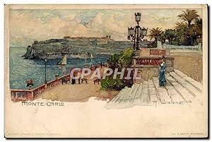 Carte Postale Ancienne Illustrateur Monte Carlo