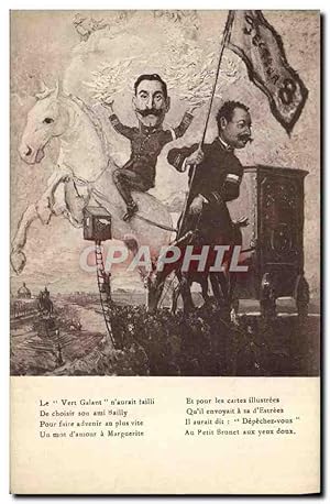 Carte Postale Ancienne Politique Satirique Le Vert Galant Bailly Cheval